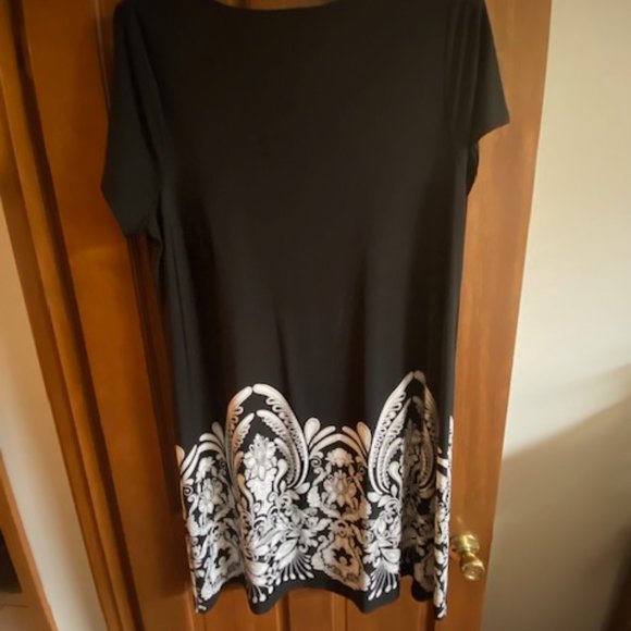MSK Woman's Spring/Summer Dress (3X) Bl/Wt - Picture 3 of 3